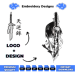 Toji and Logo Anime Embroidery Design
