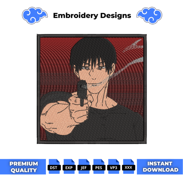 Toji Gun Embroidery Design
