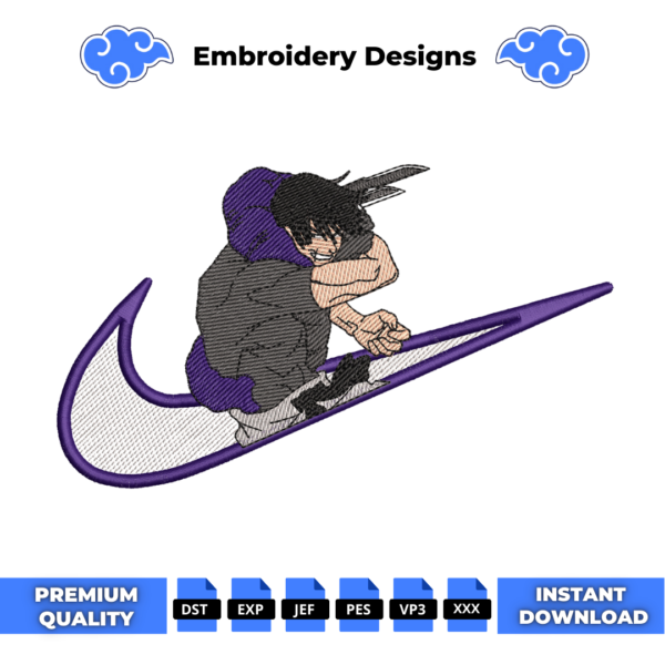 Toji Swoosh Embroidery Design