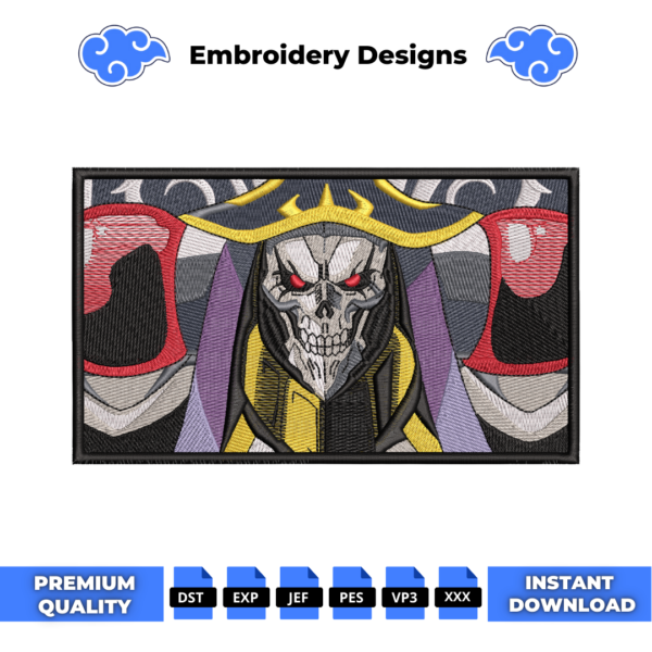 Ainz Ooal Gown Overlord Embroidery Design