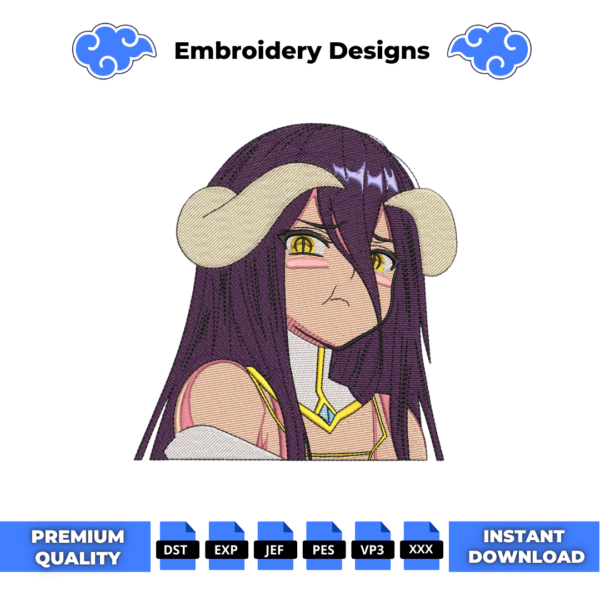 Albedo Overlord Embroidery Design