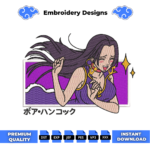 Boa Hancock Embroidery Design