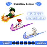 Bundle Hunter X Hunter Swoosh Embroidery Design