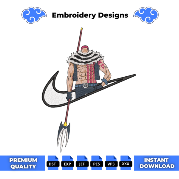Charlotte Katakuri Swoosh Embroidery Design