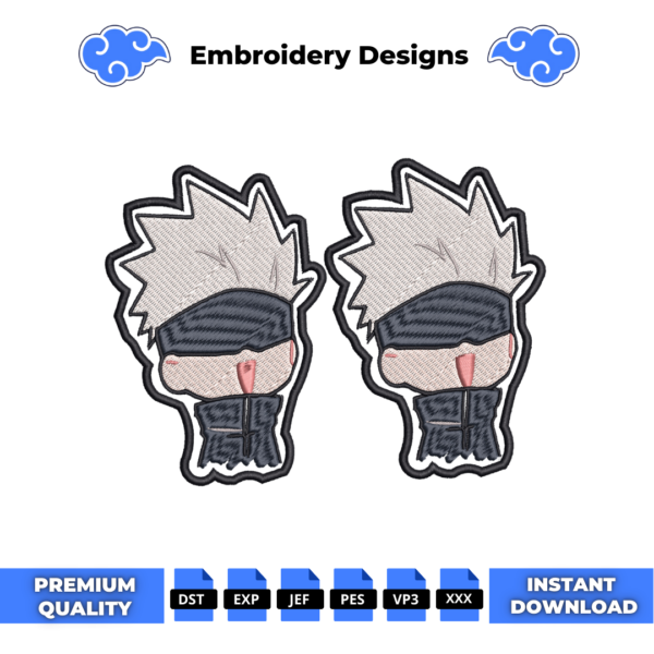 Chibi Gojo Satoru Embroidery Design