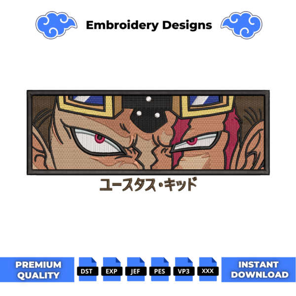 Eustass Kid Eyes Embroidery Design