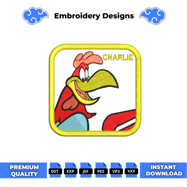 Foghorn Leghorn Cap Embroidery Design