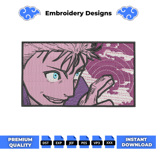 Gojo Fingers Boxed Embroidery Design