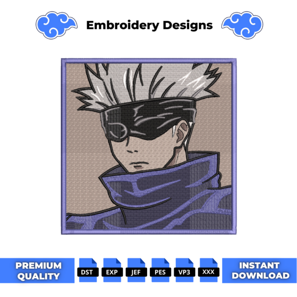 Gojo Satoru JJK Embroidery Design