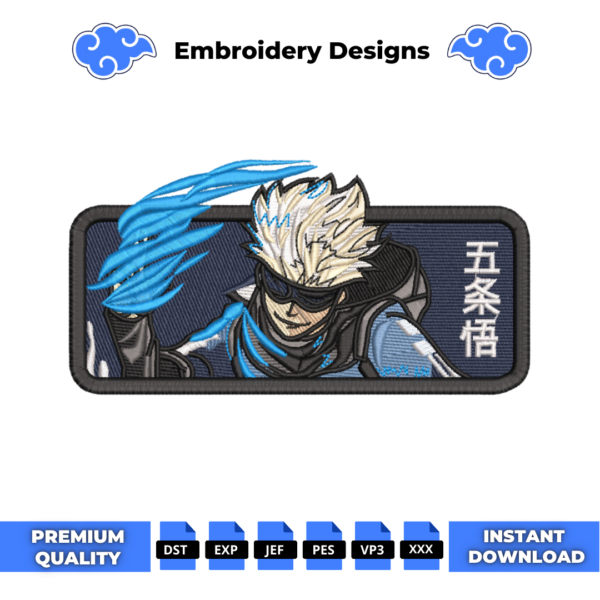 Gojo Satoru Jujutsu Kaisen Embroidery Design