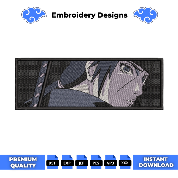 Itachi Anime Embroidery Design
