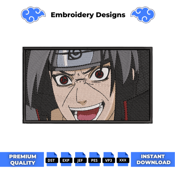 Itachi saying Sasuke Embroidery Design