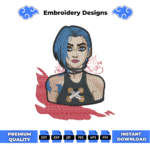 Jinx Arcane Embroidery Design