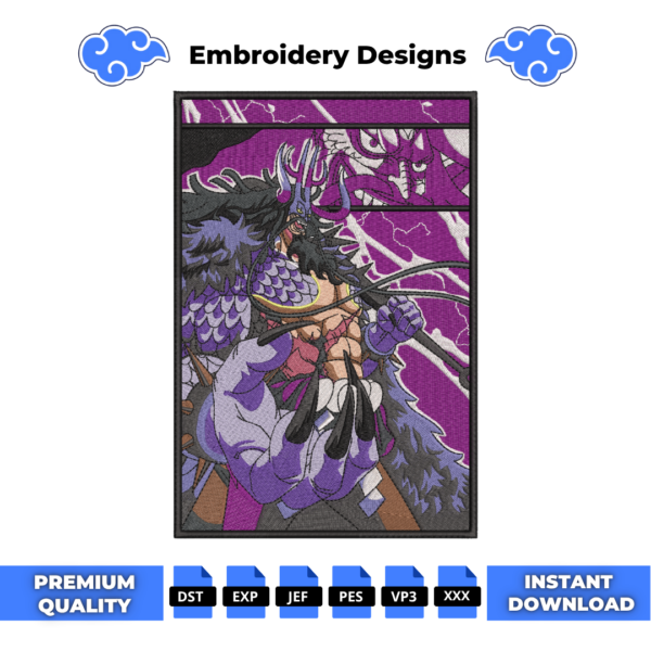 Kaido One Piece Embroidery Design