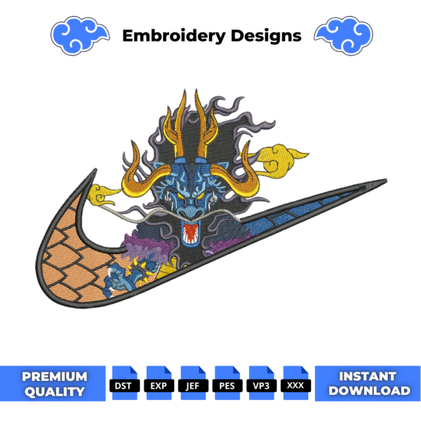 Kaido Swoosh Embroidery Design