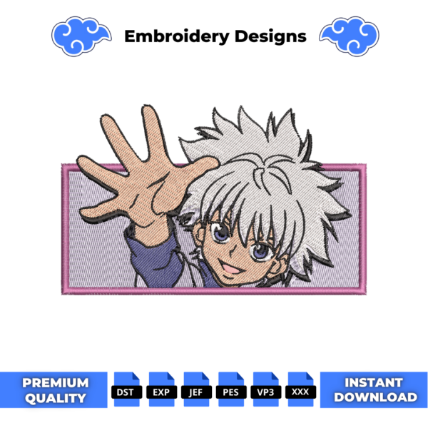 Killua Embroidery Design