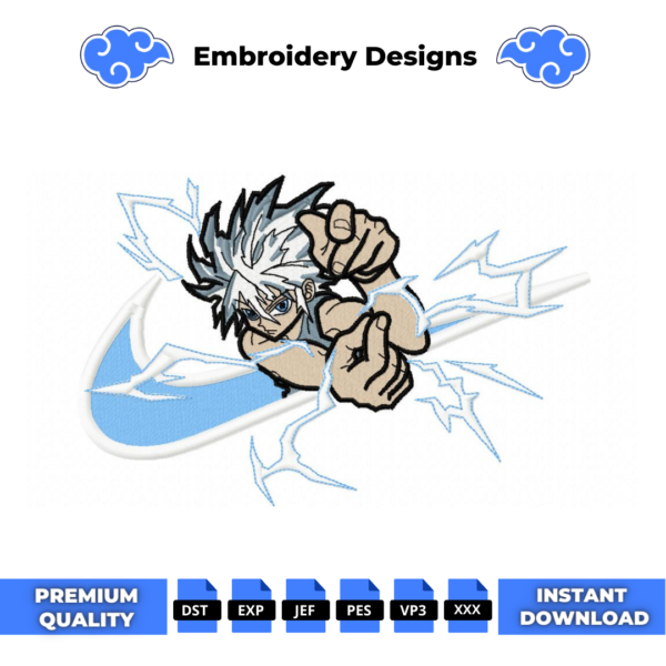 Killua Zoldyck Embroidery Design