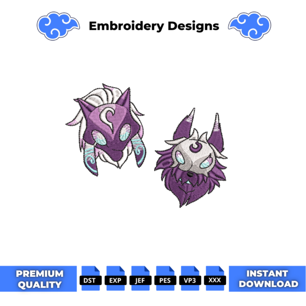 Kindred League Of Legends Embroidery Design