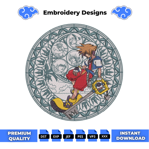 Kingdom Hearts Embroidery Design
