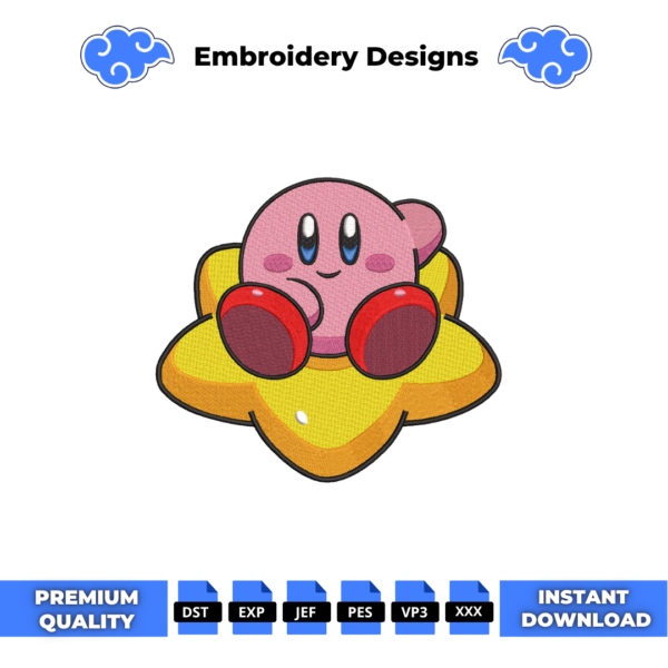 Kirby Embroidery Design
