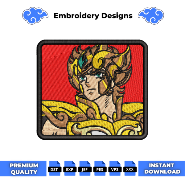 Leo Aiolia Embroidery Design