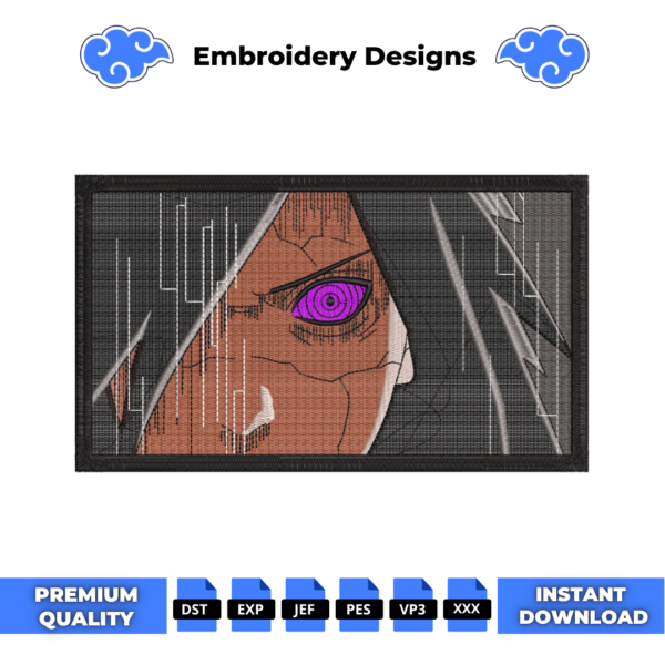 Madara Rinnegan Embroidery Design