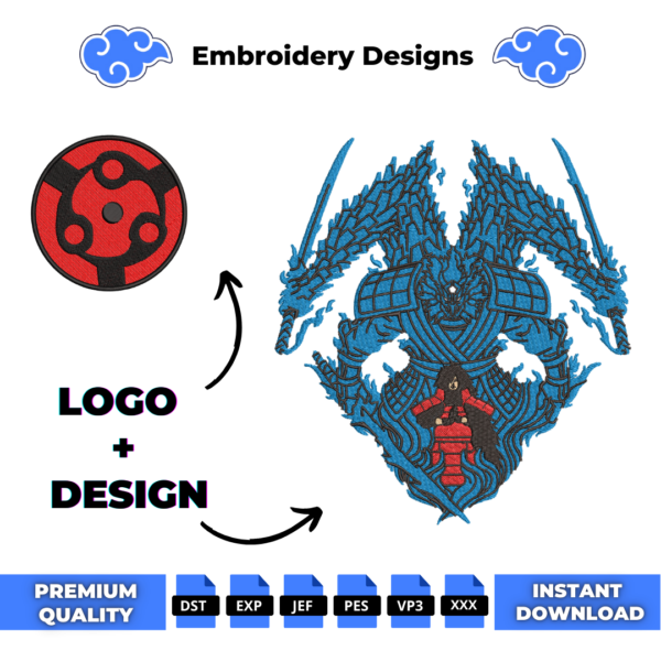 Madara Susanoo and Logo Embroidery Design