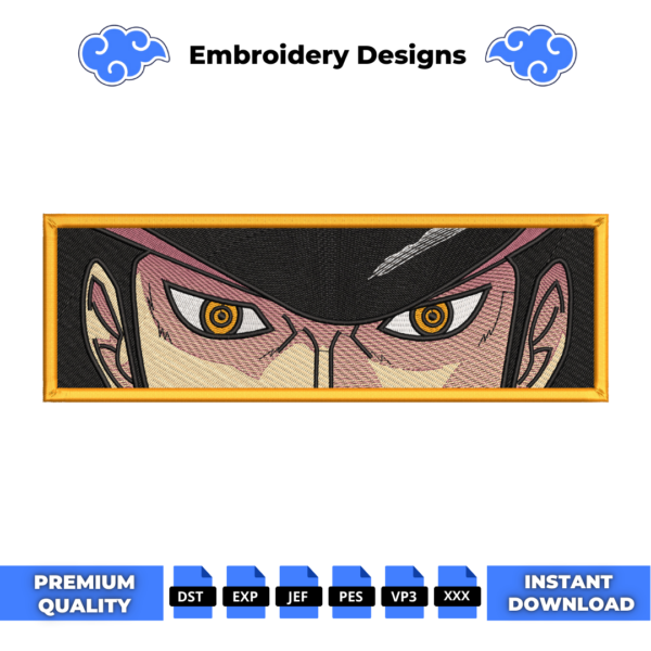 Mihawk Eyes Embroidery Design