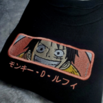 Monkey D Luffy Boxed Embroidery Design stitched by a customer