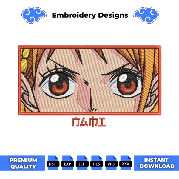 Nami Eyes Embroidery Design