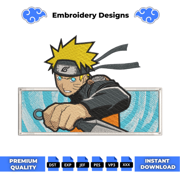 Naruto Boxed Embroidery Design