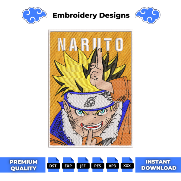 Naruto Poster Embroidery Design