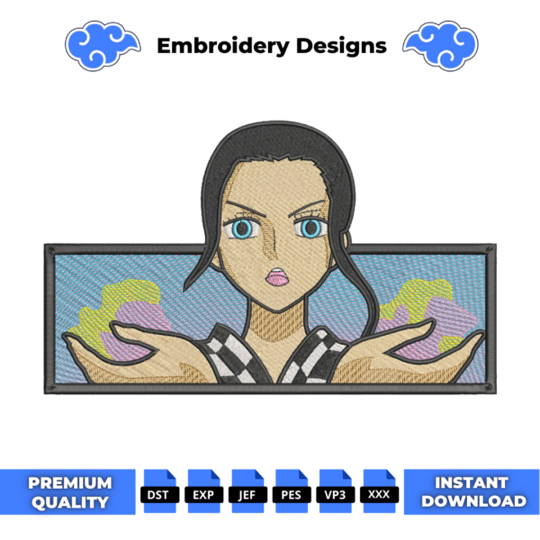 Nico Robin Boxed Embroidery Design