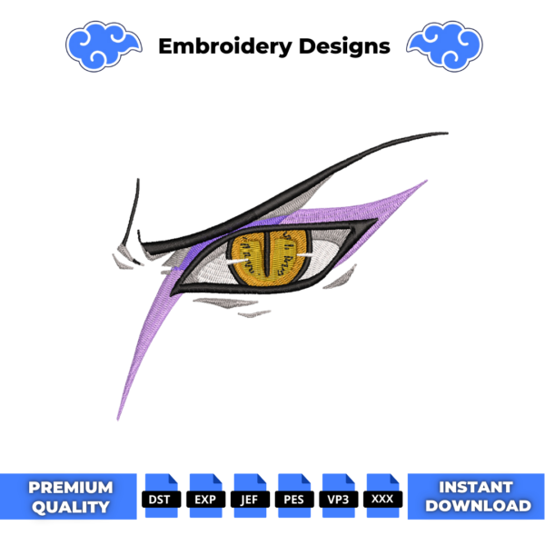 Orochimaru Eye Embroidery Design
