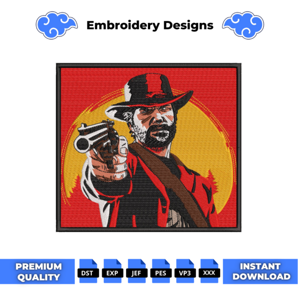 Red Dead Redemption Embroidery Design