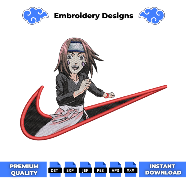 Rin Naruto Swoosh Embroidery Design