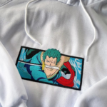Roronoa Zoro Boxed Anime Embroidery Design stitched by a customer