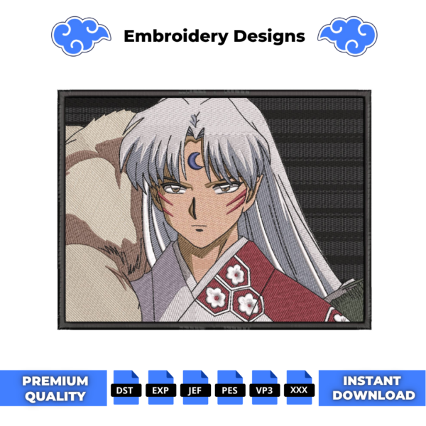 Sesshomaru Embroidery Design
