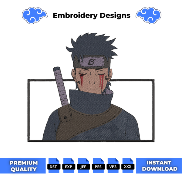Shisui Naruto Embroidery Design