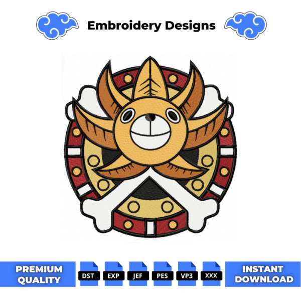 Thousand Sunny Logo Embroidery Design