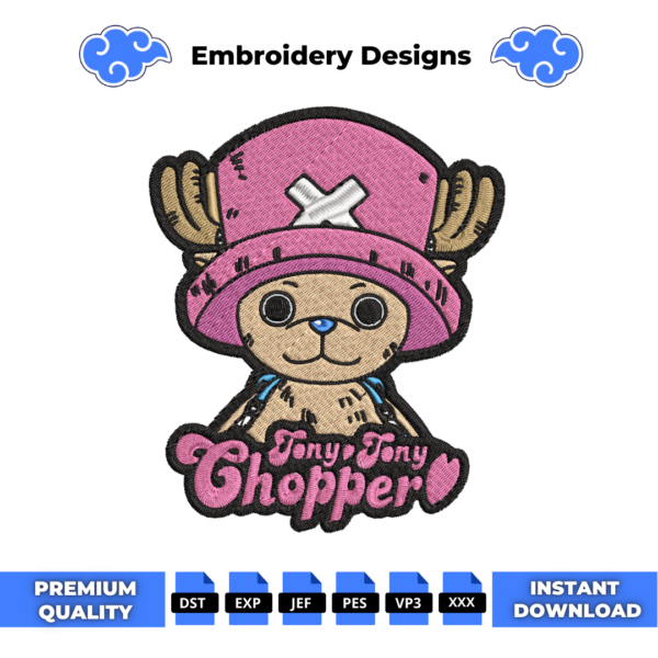 Tony Tony Chopper Embroidery Design