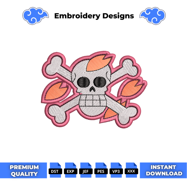Tony Tony Chopper Logo Embroidery Design