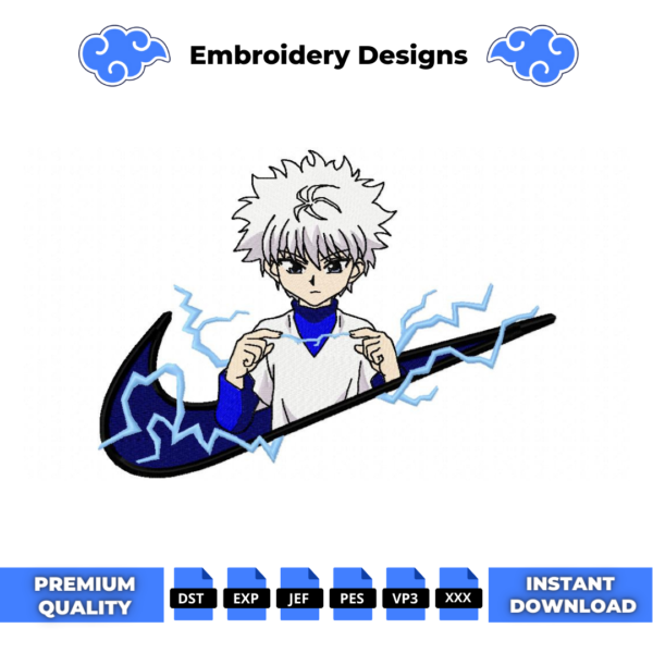 Zoldyck Killua Embroidery Design