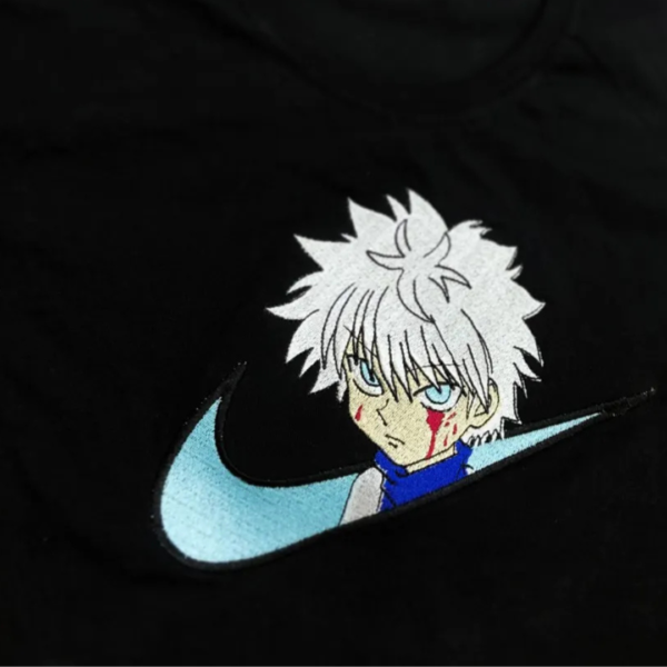 Zoldyck Killua Swoosh Anime Embroidery Design stitched by a customer