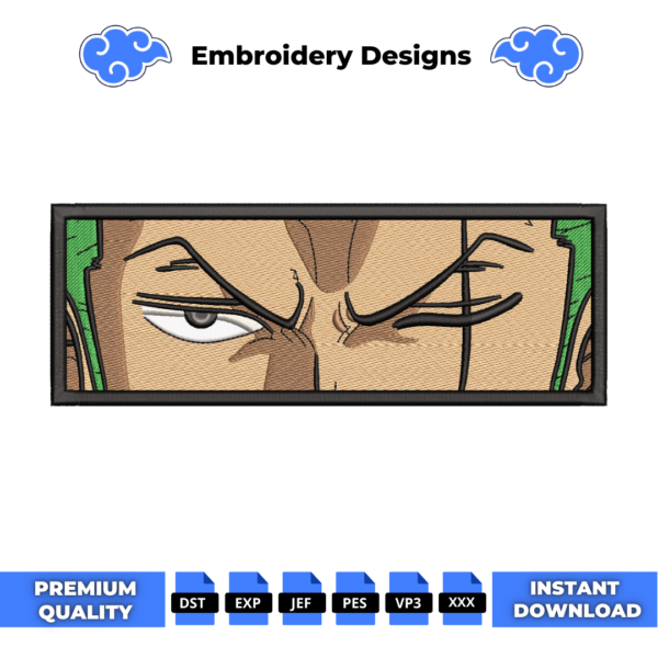 Zoro Eyes Embroidery Design