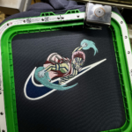 Akaza Swoosh Embroidery Design stitched by a customer