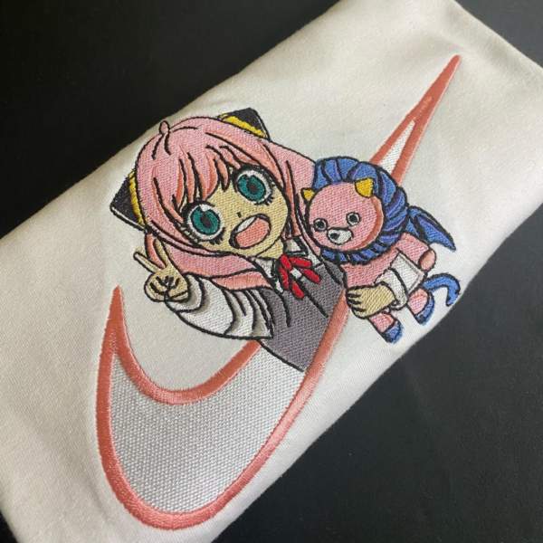 Anya Forger Embroidery Design stitched by a customer