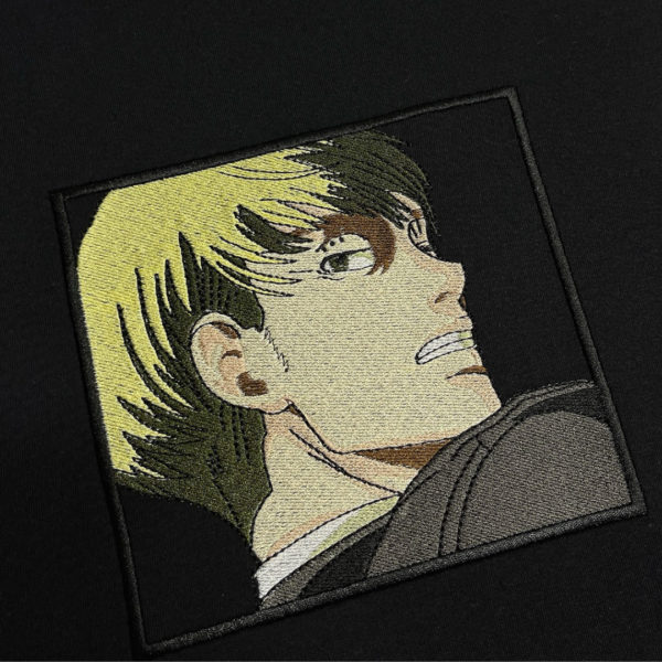 Armin Arlert Embroidery Design stitched by a customer