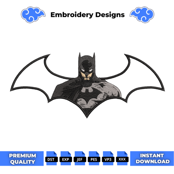 Batman Logo Embroidery Design