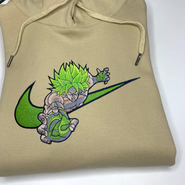 Broly Swoosh Embroidery Design stitched by a customer